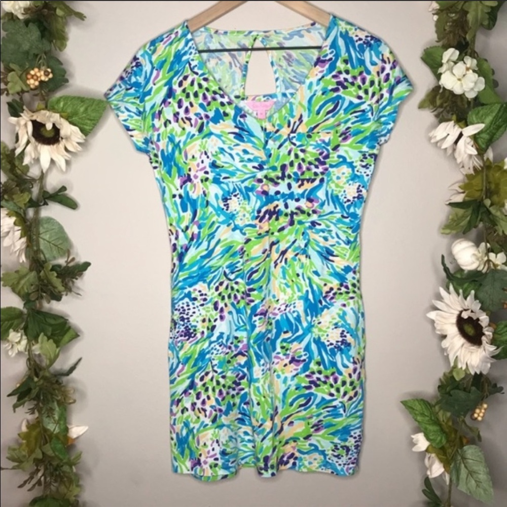 Lilly Pulitzer Daniela T Shirt Dress Sea Soirée XS